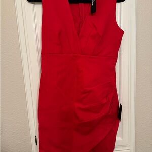 Lulu's Vibrant Red Mini Dress